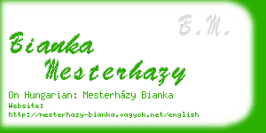 bianka mesterhazy business card